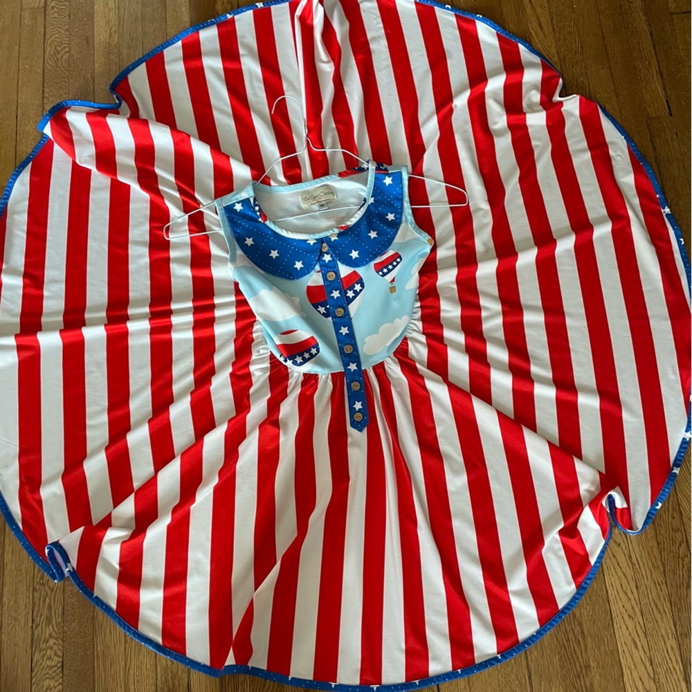 NEVER Worn Be Girl Clothing girls Patriotic Dress Red white blue size 10 - Picture 6 of 6